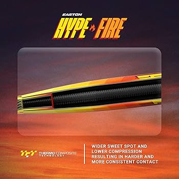 Amazon | Easton | HYPE FIRE 野球バット | USSSA | 2 3/4インチバレル